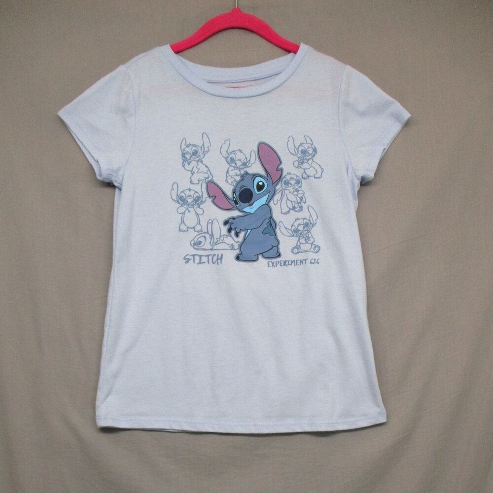 Disney Stitch Graphic Print T-Shirt Blue Kids Size | M